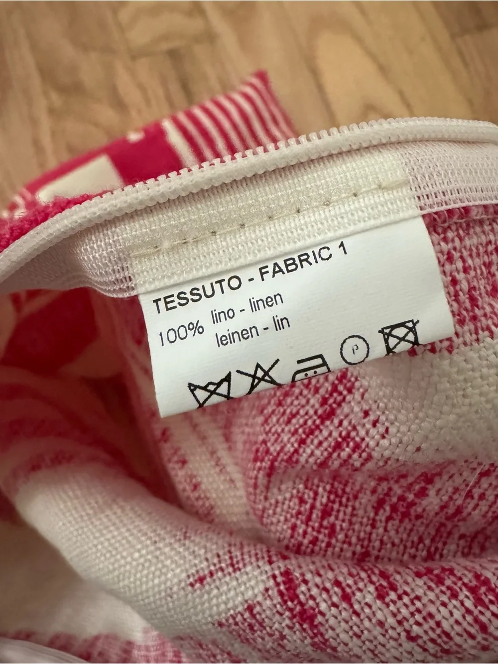 Missoni Home Neuss 100% Linen Pink Fuchsia Throw Accent Pillow Cover Cushion